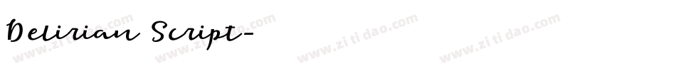 Delirian Script字体转换